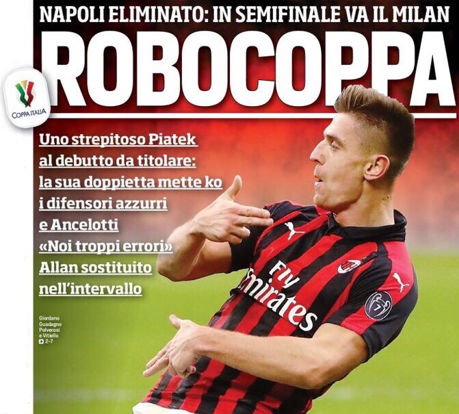 РобоКубок. Заголовки Gazzetta, TuttoSport и Corriere за 30 января