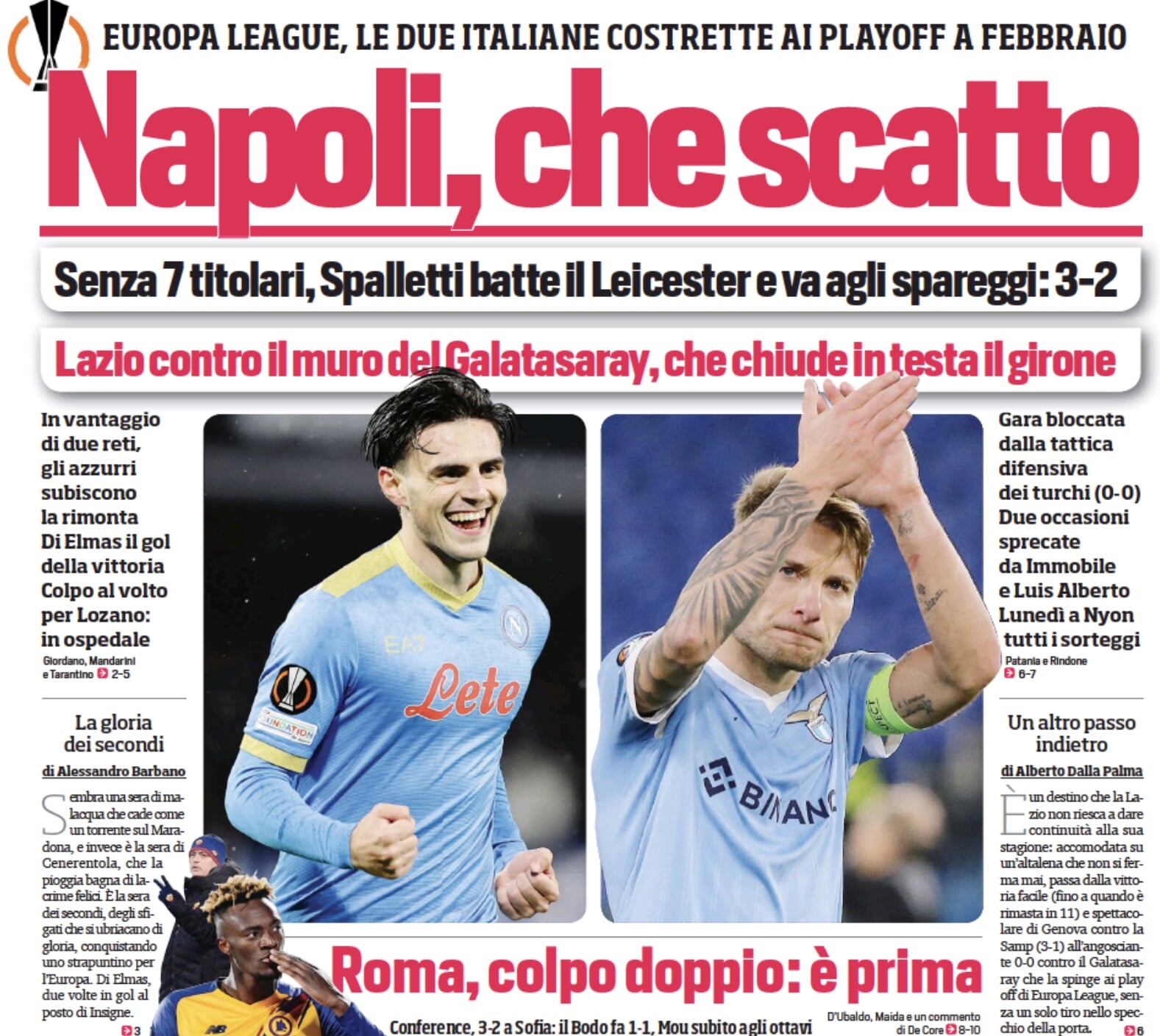 «Наполи», каково включение. Заголовки Gazzetta, TuttoSport и Corriere за 10 декабря