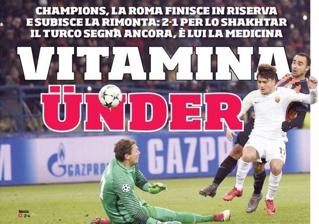Витамин Ундер. Заголовки Gazzetta, TuttoSport и Corriere за 22 февраля