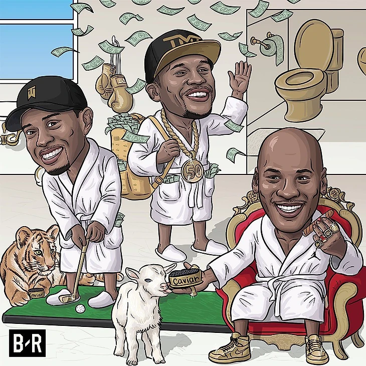 Tiger Woods, Floyd Mayweather and Michael Jordan