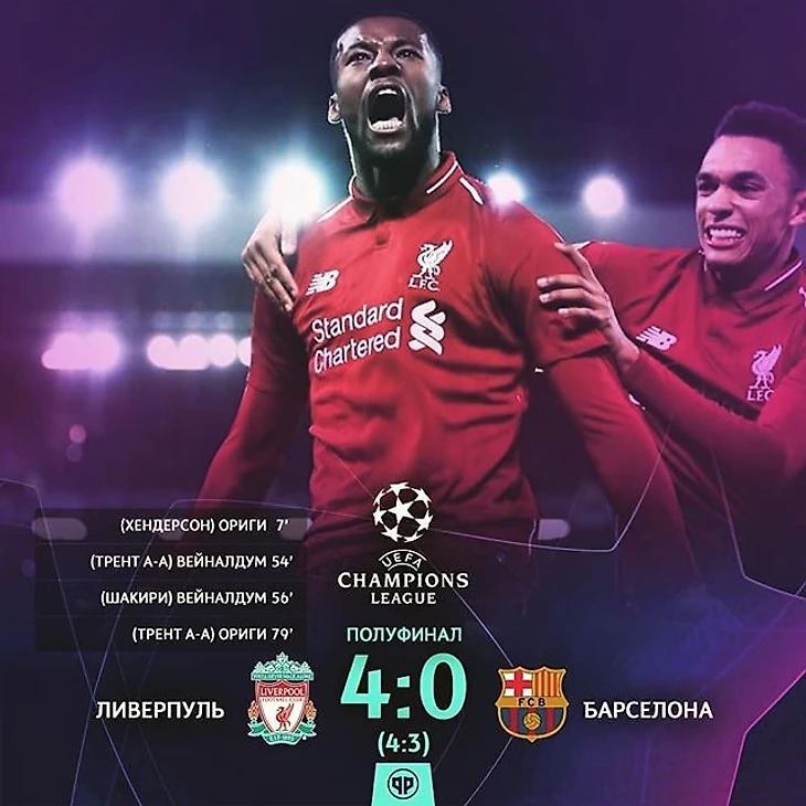 Ливерпуль 4-0 Барселона