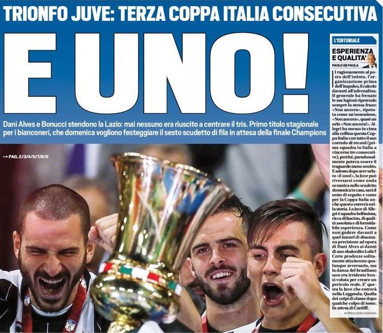 «И раз!». Заголовки Gazzetta, TuttoSport и Corriere за 18 мая