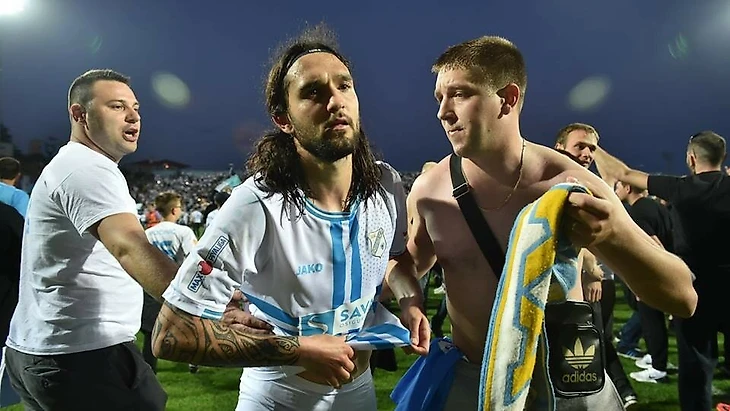 Игроки на поле Риеки