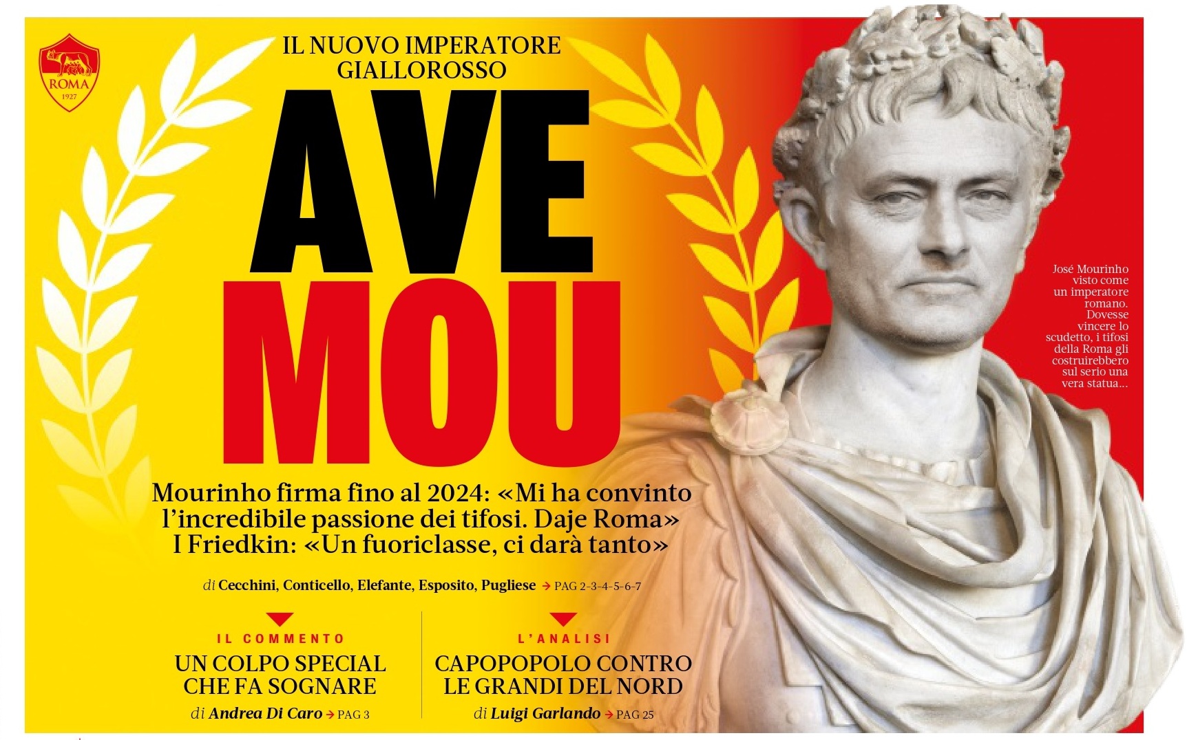 Аве, Маур. Заголовки Gazzetta, TuttoSport и Corriere за 5 мая