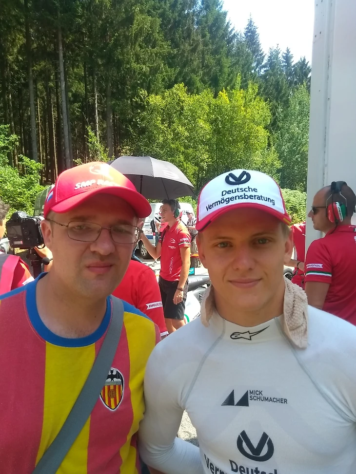 С Миком Шумахером, Спа-Франкошам, июль 2018