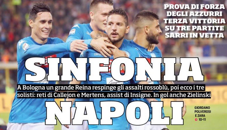 Симфония «Наполи». Заголовки Gazzetta, TuttoSport и Corriere за 11 сентября