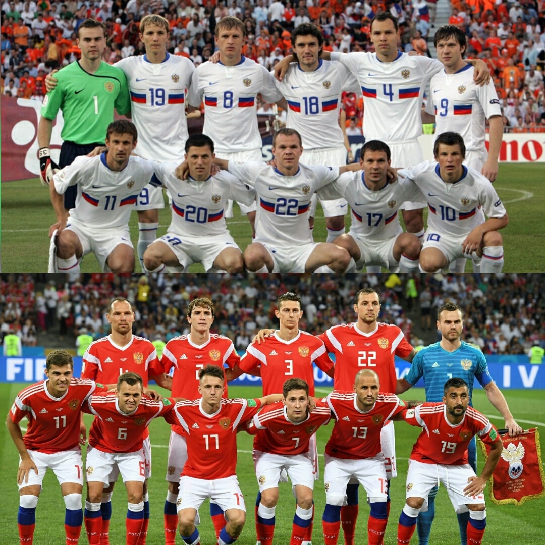 Сборная России-2008 vs сборная России-2018