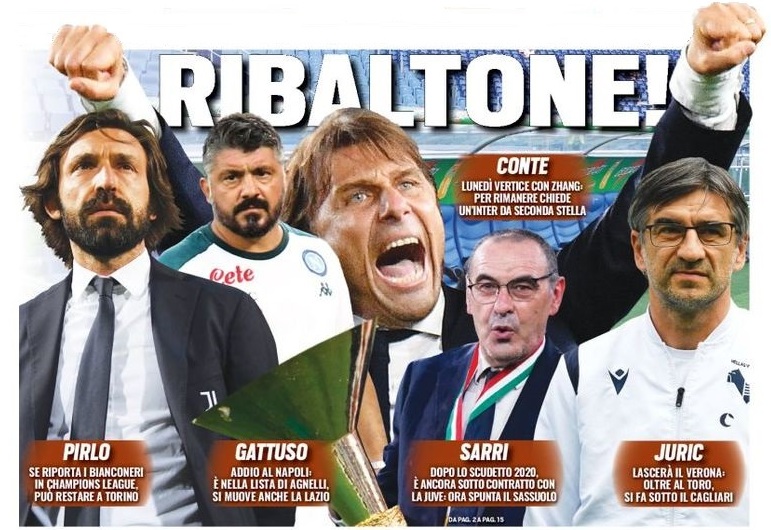 Встряска! Заголовки Gazzetta, TuttoSport и Corriere за 22 мая