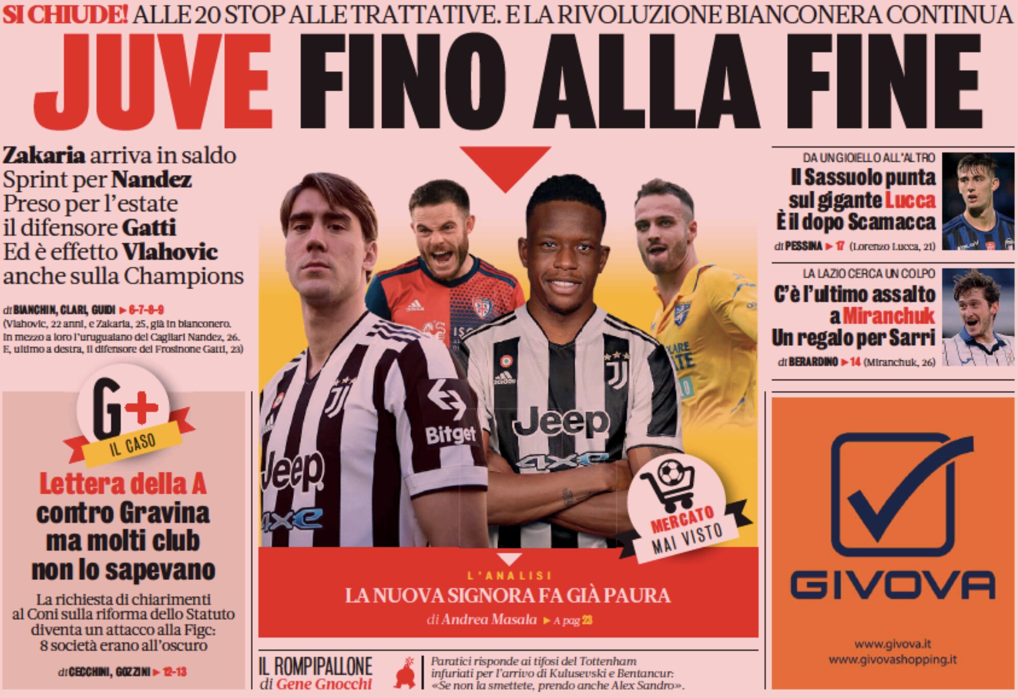 «Юве» до самого конца. Заголовки Gazzetta, TuttoSport и Corriere за 31 января