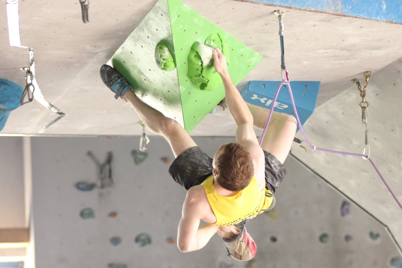 Connor Byrne climbing