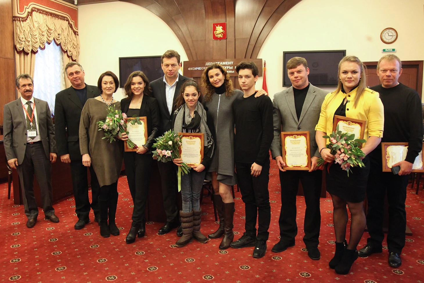 Евгения Медведева, Аделина Сотникова, Этери Тутберидзе, Адьян Питкеев
