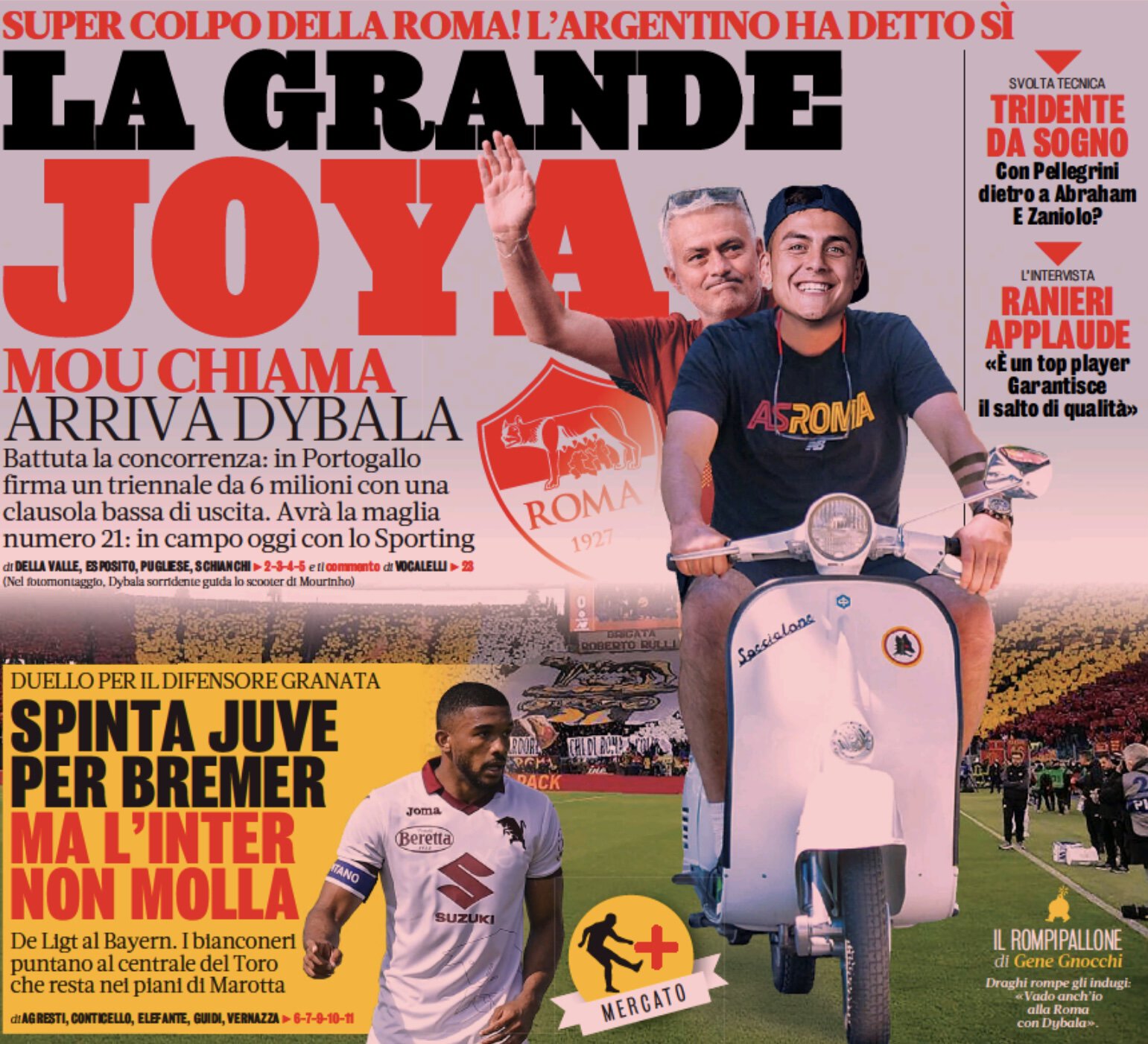 Большое счастье. Заголовки Gazzetta, TuttoSport и Corriere за 19 июля