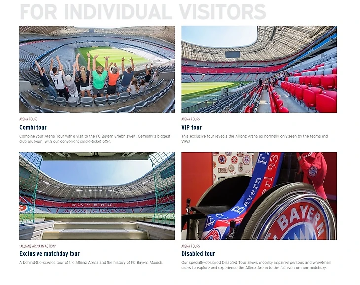 Варианты туров по &quout;Альянц Арене&quout;