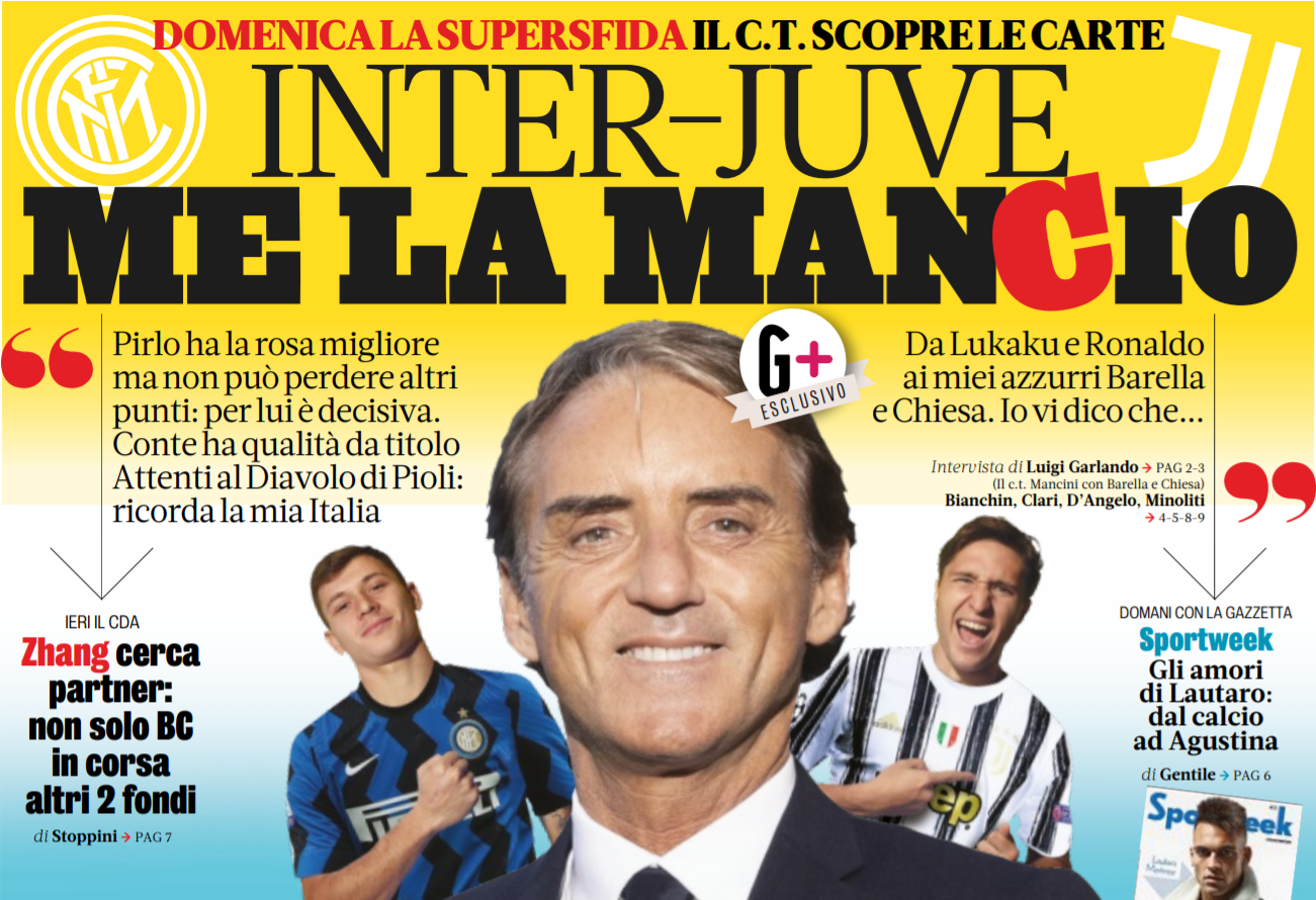 «Интер»-«Юве» – вознаграждение для меня». Заголовки Gazzetta, TuttoSport и Corriere за 15 января
