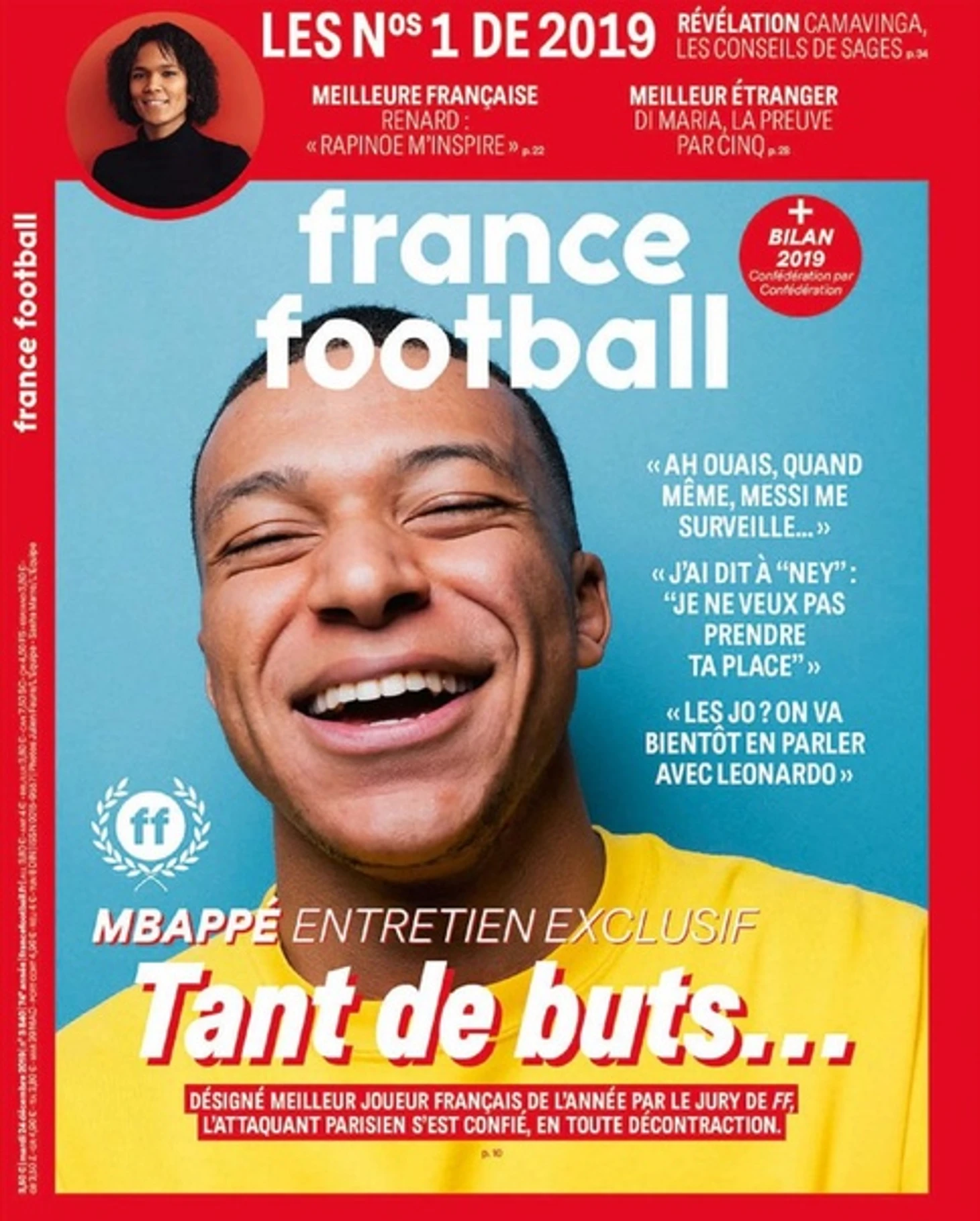 Обладатели наград France Football по итогам 2019 года, изображение №1