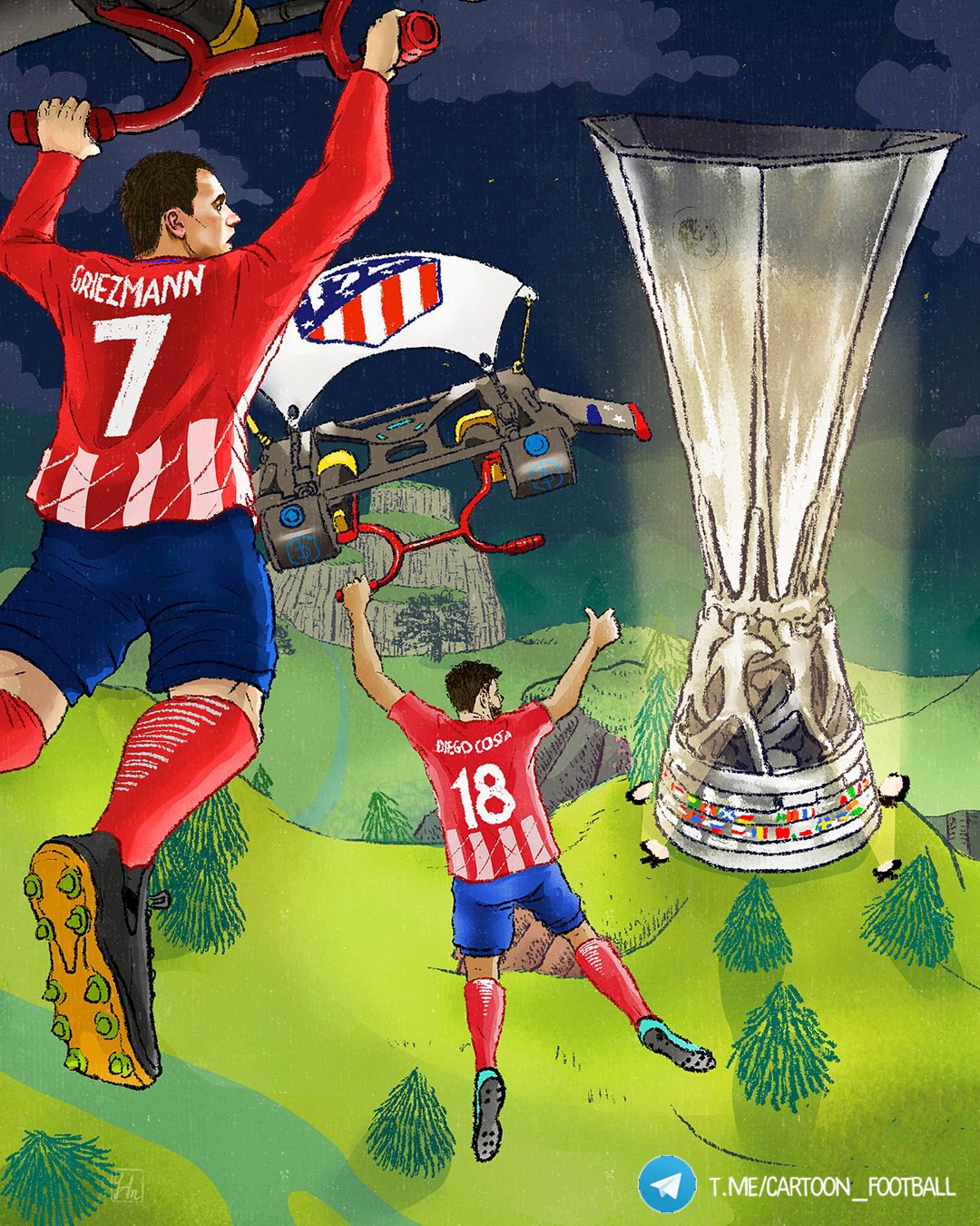 Диего Коста, Атлетико, Диего Симеоне, Марсель, Антуан Гризманн