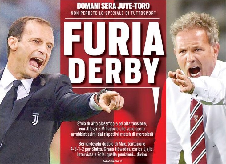 Ярость дерби. Заголовки Gazzetta, TuttoSport и Corriere за 22 сентября