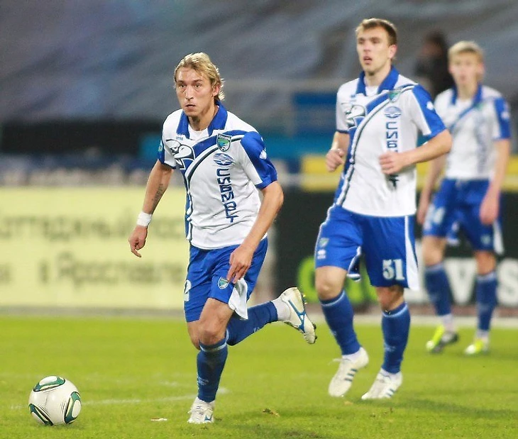 7 октября 2011 года. Денис Скороходов в матче против ярославского «Шинника» (3:3).