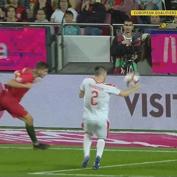 Эпизод матча Португалия - Сербия.