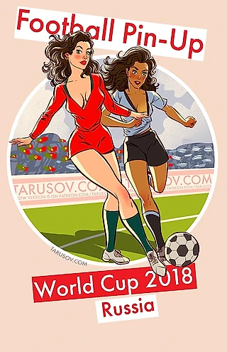 Pin-Up календарь по мотивам Чемпионата Мира по футболу 2018 в России