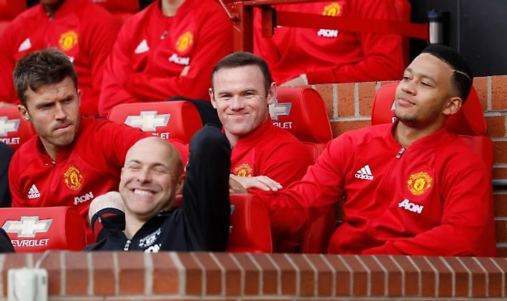 Rooney's on the bench