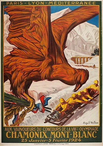Шикарная эмблема Олимпиады в Шамони 1924 года