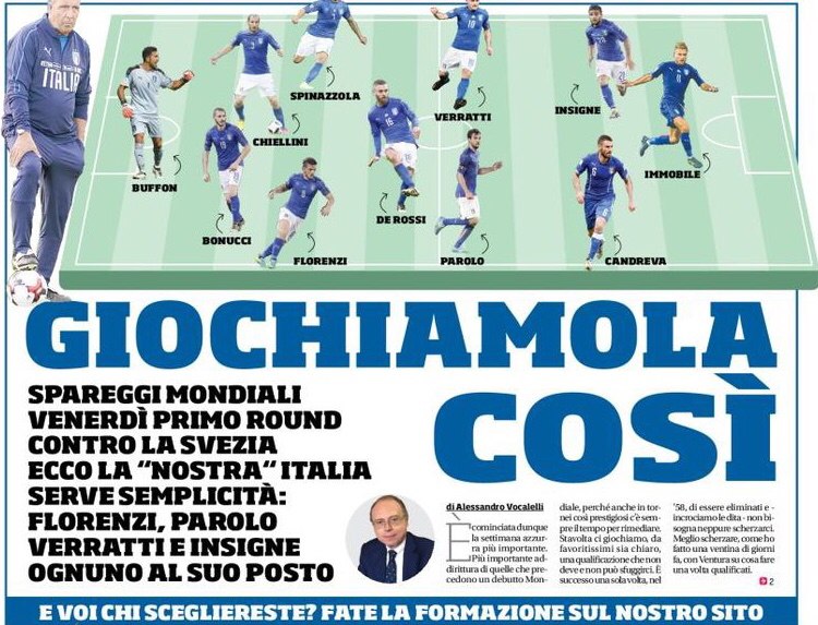 Сыграем так. Заголовки Gazzetta, TuttoSport и Corriere за 7 ноября