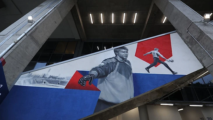 Граффити в память о Сергее Перхуне на стадионе ЦСКА. Фото Александр ФЕДОРОВ, &quout;СЭ&quout;