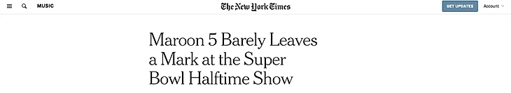 Maroon 5 - NYT