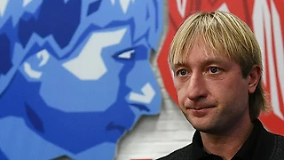 Очередное шоу Плющенко. Показал Розанова, не показал Алену, но подразумевал, что за кадром она. Возможно с трикселем