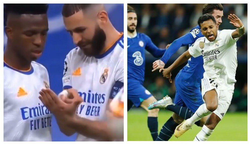 Ровно год назад «Реал» уже выбивал «Челси» из ЛЧ: все решил гол Бензема – он придумал комбинацию и объяснил ее Винисиусу на ладони😱😱😱