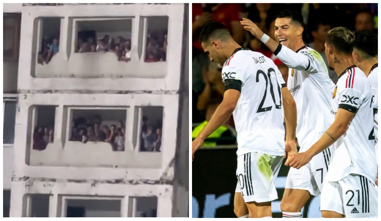 Когда лучшие места не на трибунах. Как в Кишиневе смотрели матч «Юнайтед»