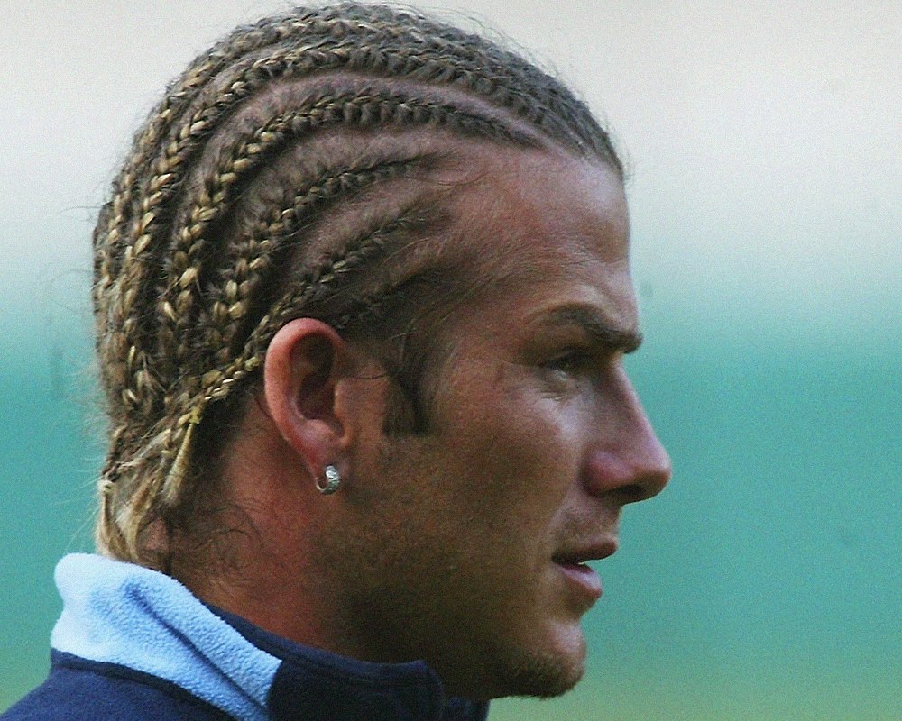 David Beckham косичка