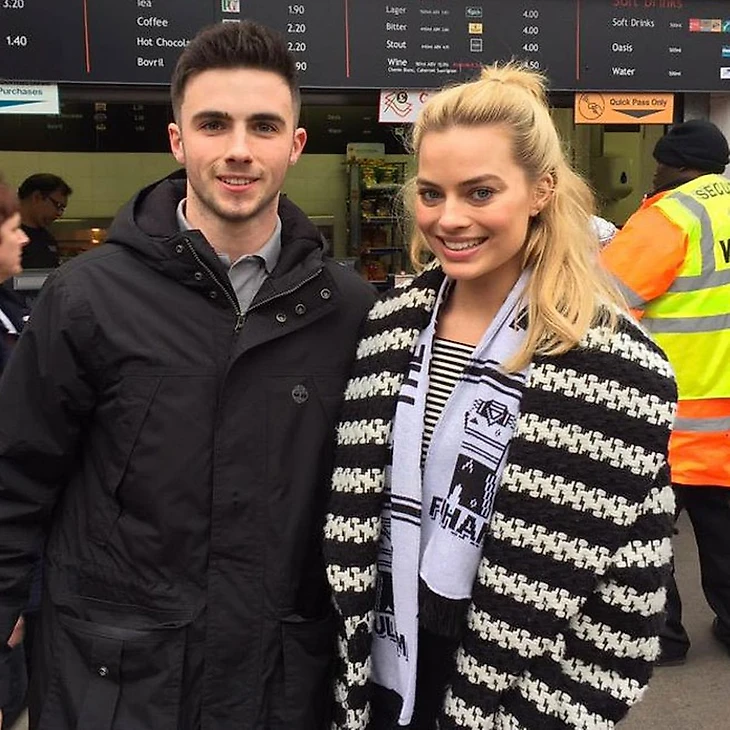 Wolf of Wall Street star Margot Robbie pictured at Fulham vs Brentford on  Good Friday – Mirror Online