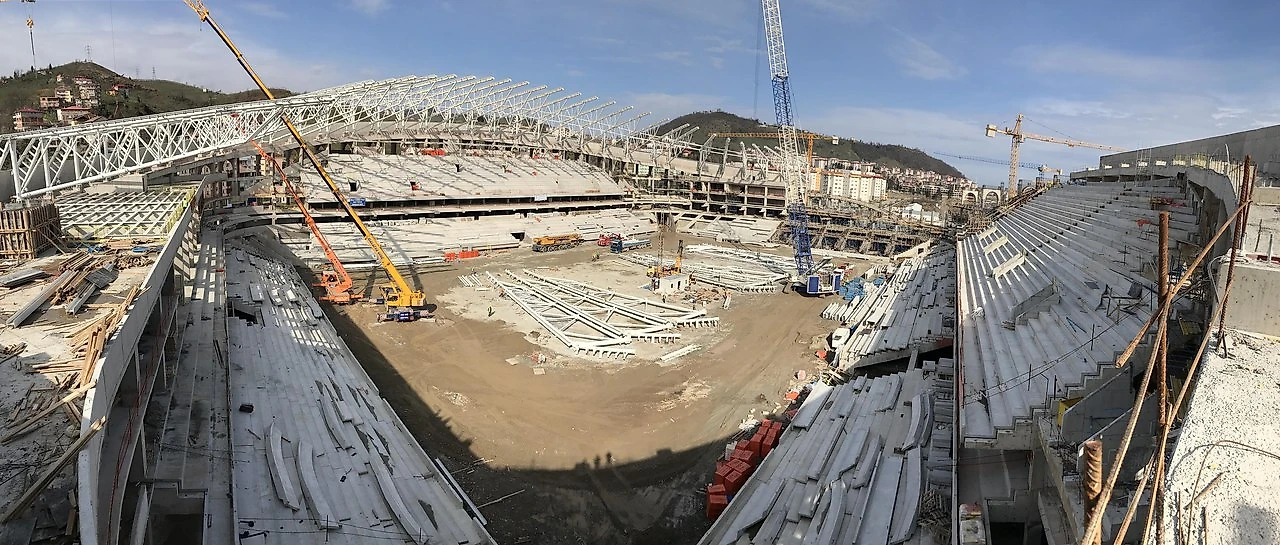 Строительство стадиона в г. Гиресун