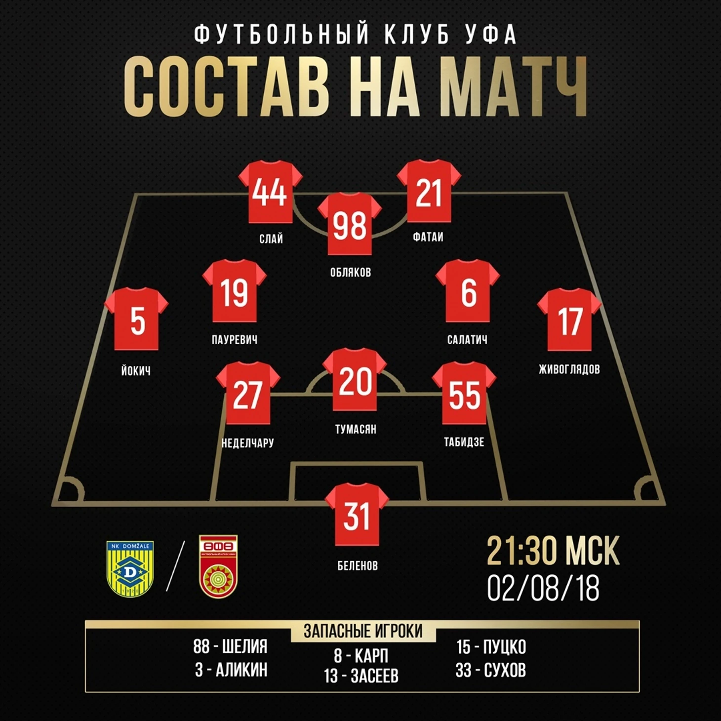 Состав &quout;Уфы&quout;