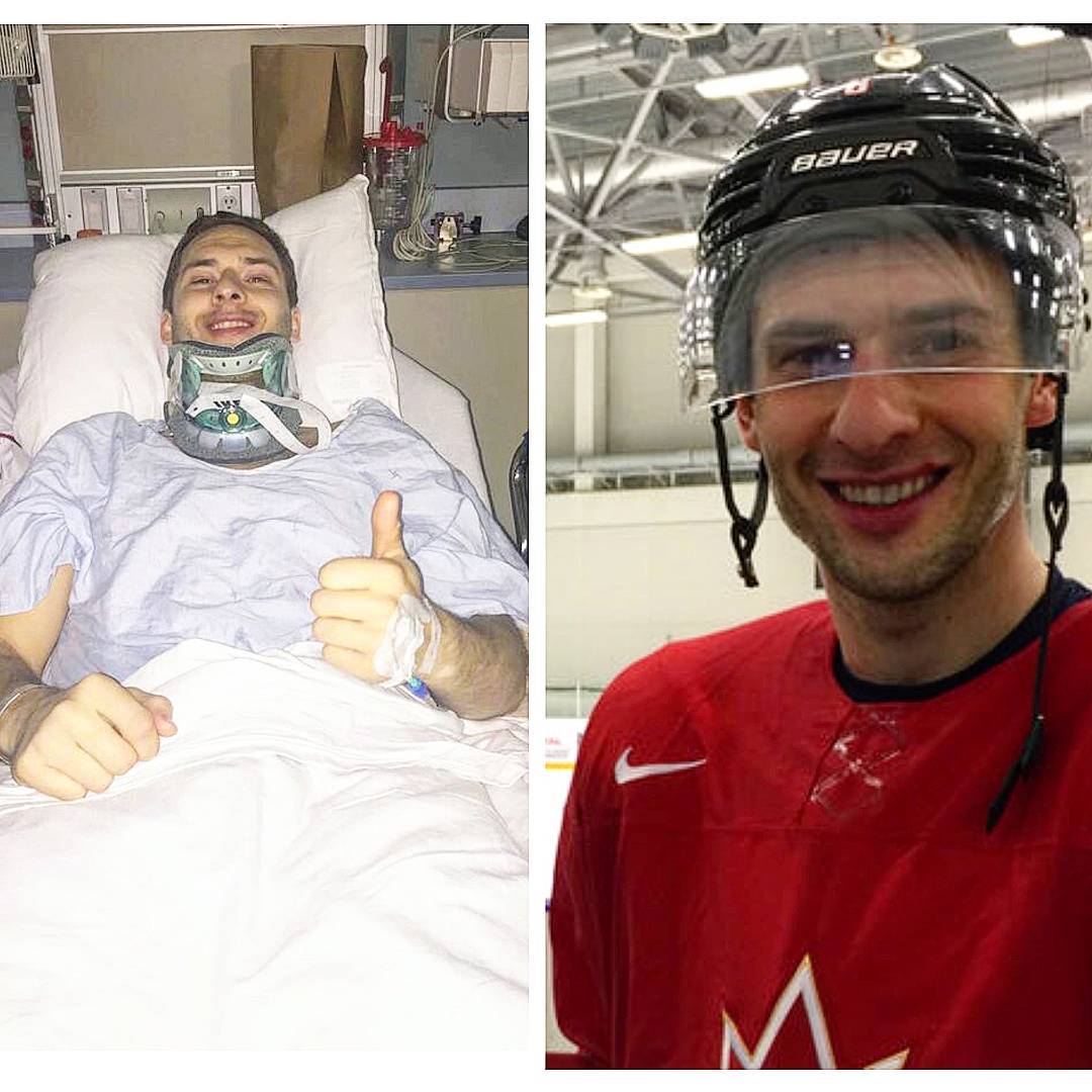 16 месяцев назад он сломал шею, а теперь забивает на Олимпиаде