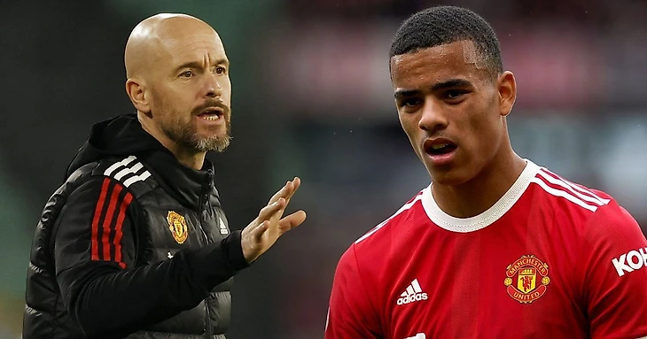 Manchester United manager Erik ten Hag and youngster Mason Greenwood