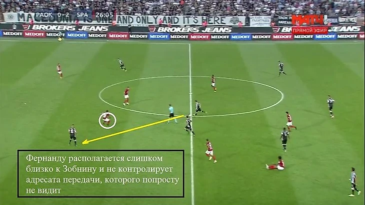 Эпизод матча ПАОК - &quout;Спартак&quout; - 2:3.