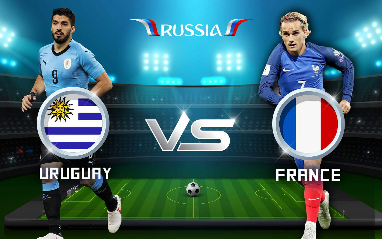 Сборная Франции по футболу, Сборная Уругвая по футболу