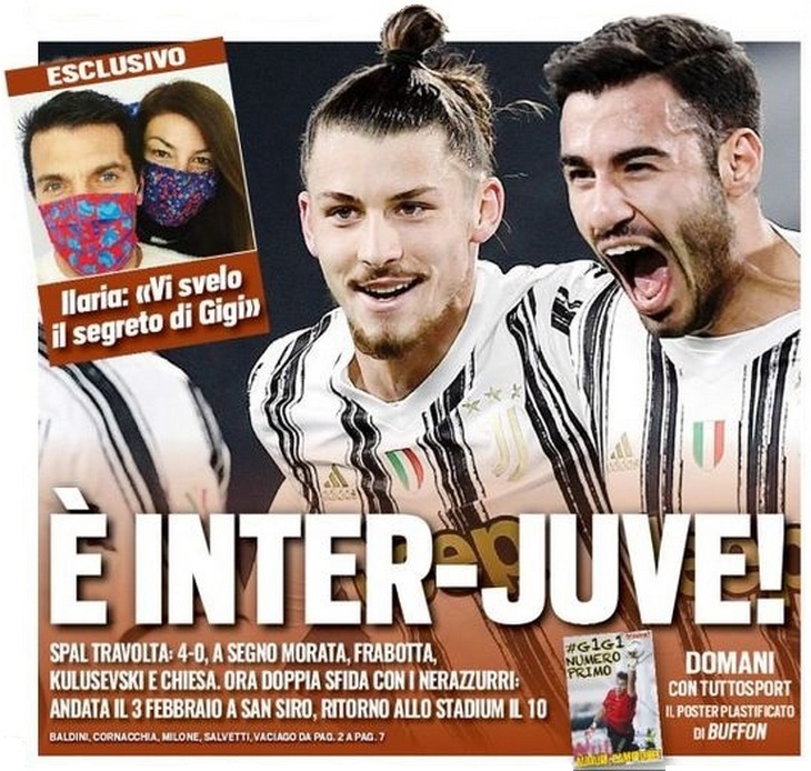 Это «Интер»-«Юве»! Заголовки Gazzetta, TuttoSport и Corriere за 28 января