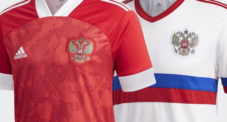 adidas Ryssland Borta T-shirt 2020 Vit Goalinn Fotboll