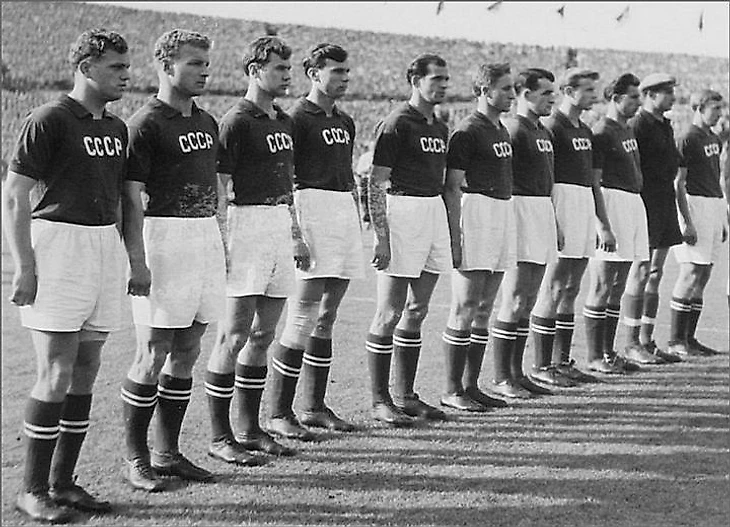 Татушин, Огоньков, Стрельцов в составе сборной СССР