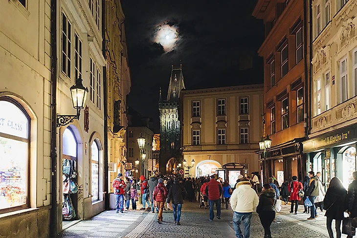 Moon over Prague