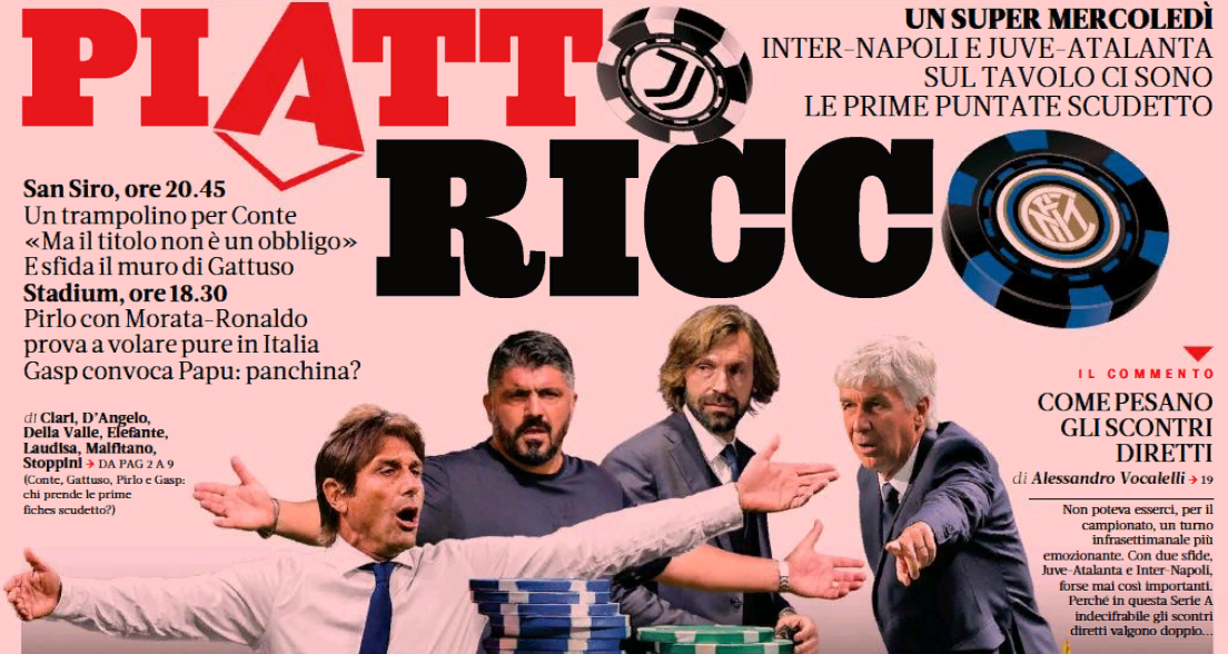 Большой куш. Заголовки Gazzetta, TuttoSport и Corriere за 16 декабря