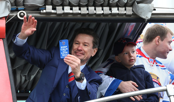 СКА отмечает победу в Кубке Гагарина