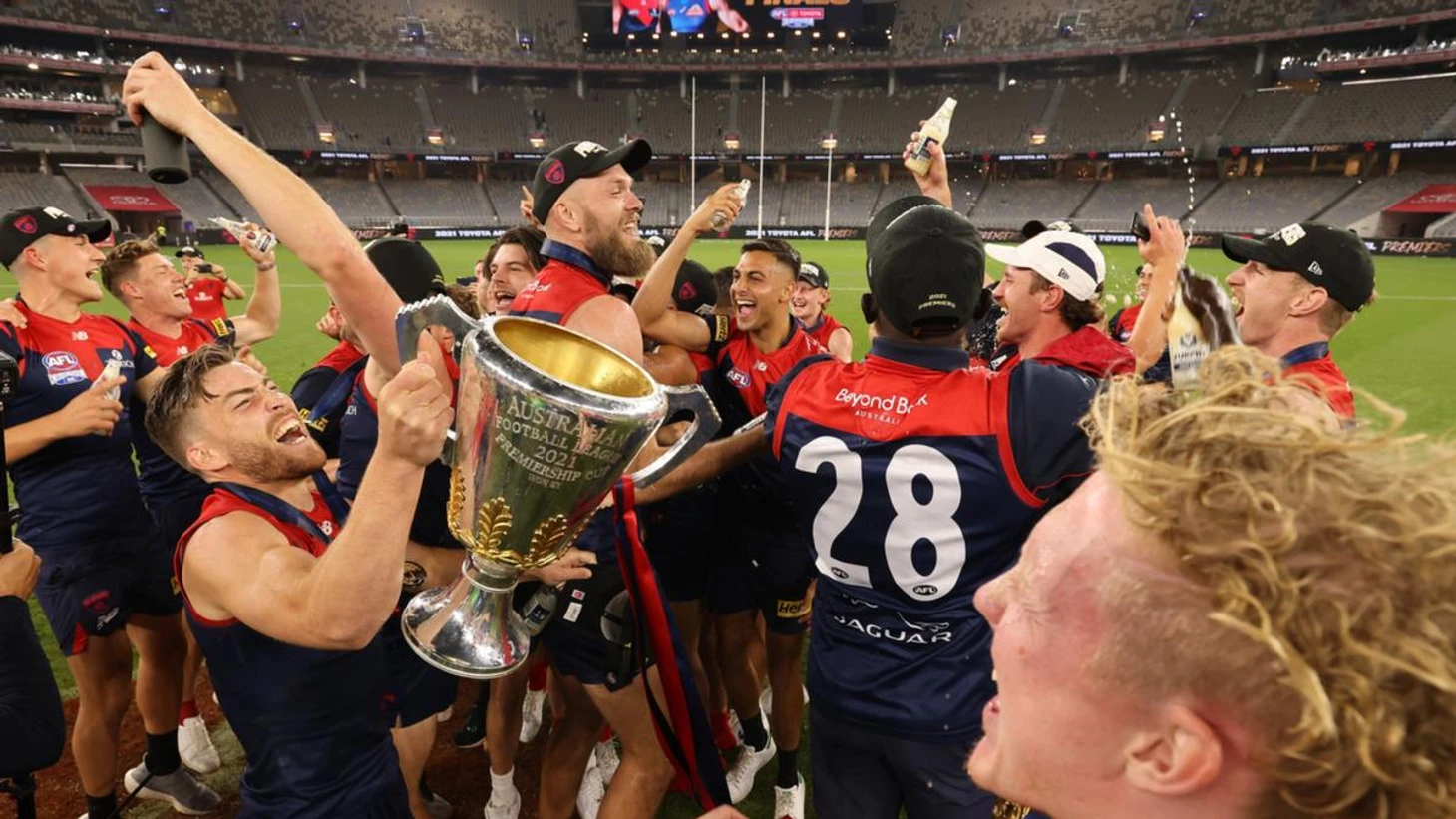 AFL grand finals: Melbourne Demons return to Optus Stadium for emphatic premiership celebration | The West Australian