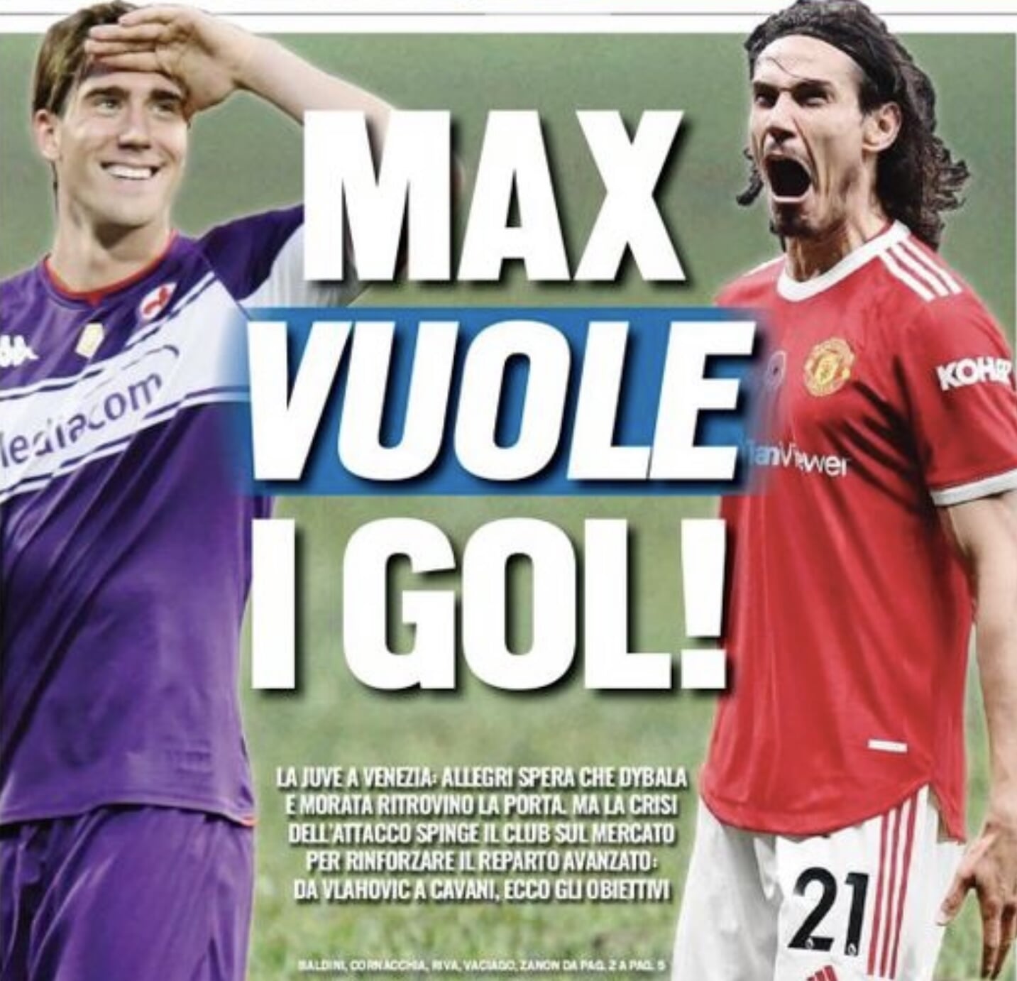 Макс хочет голов! Заголовки Gazzetta, TuttoSport и Corriere за 11 декабря