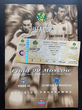 Собрал полный комплект билет + программка финала Кубка УЕФА 1998/1999