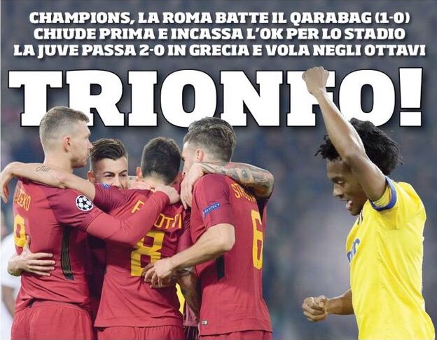 Триумф! Заголовки Gazzetta, TuttoSport и Corriere за 6 декабря